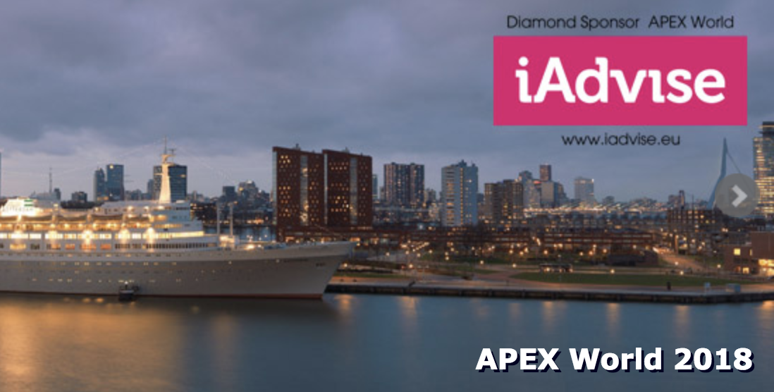 iAdvise is opnieuw diamond sponsor van APEX World 2018